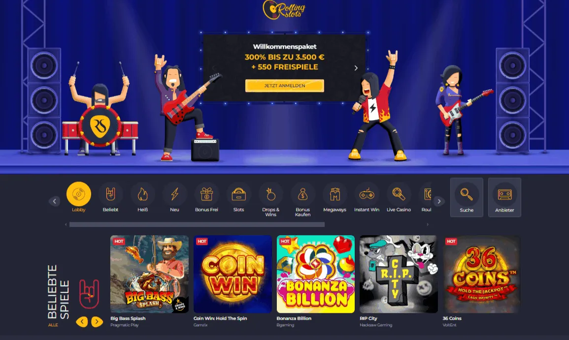 Rolling Slots Casino Webseite Rolling Slots Online Casino